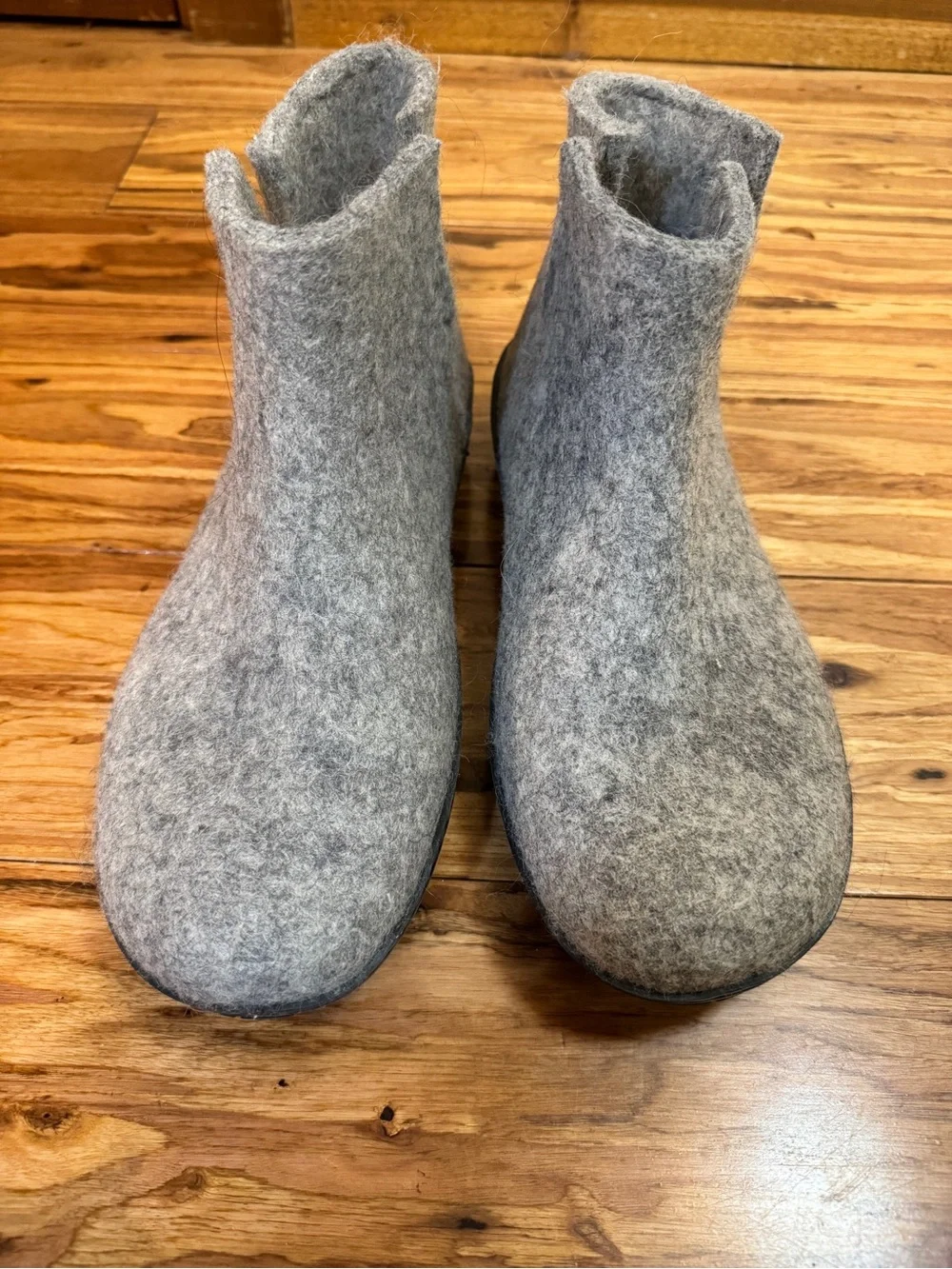 Glerups  boot Gray Wool Slipper With Black Rubber Bottom -  EU Size 43 Unisex‎